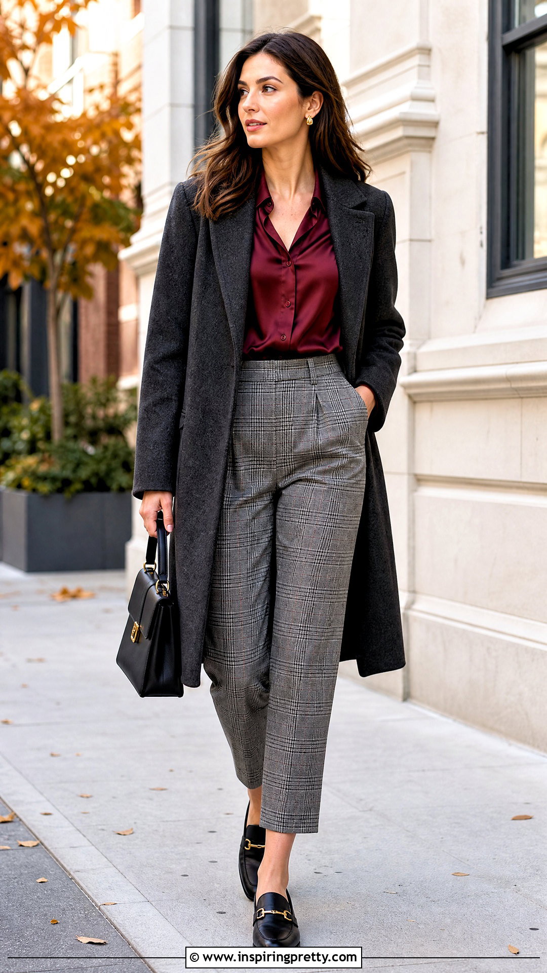 Silk Blouse With Plaid Trousers - 50 silk tops blouses