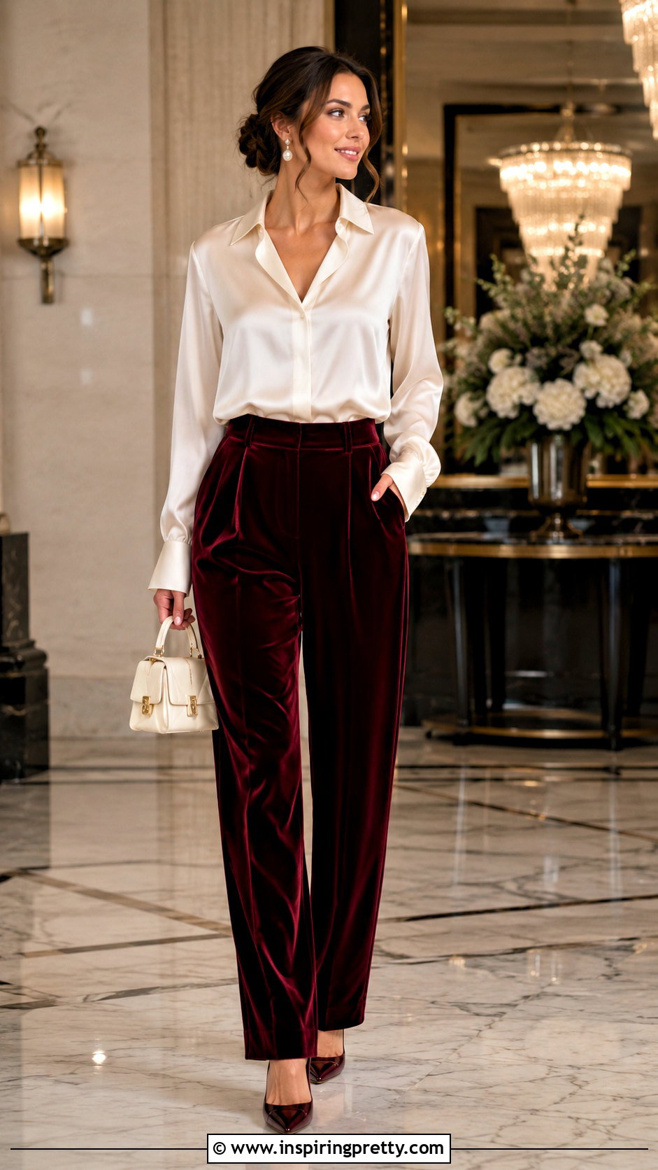 Silk Blouse With Velvet Pants - 25 tops for velvet pants