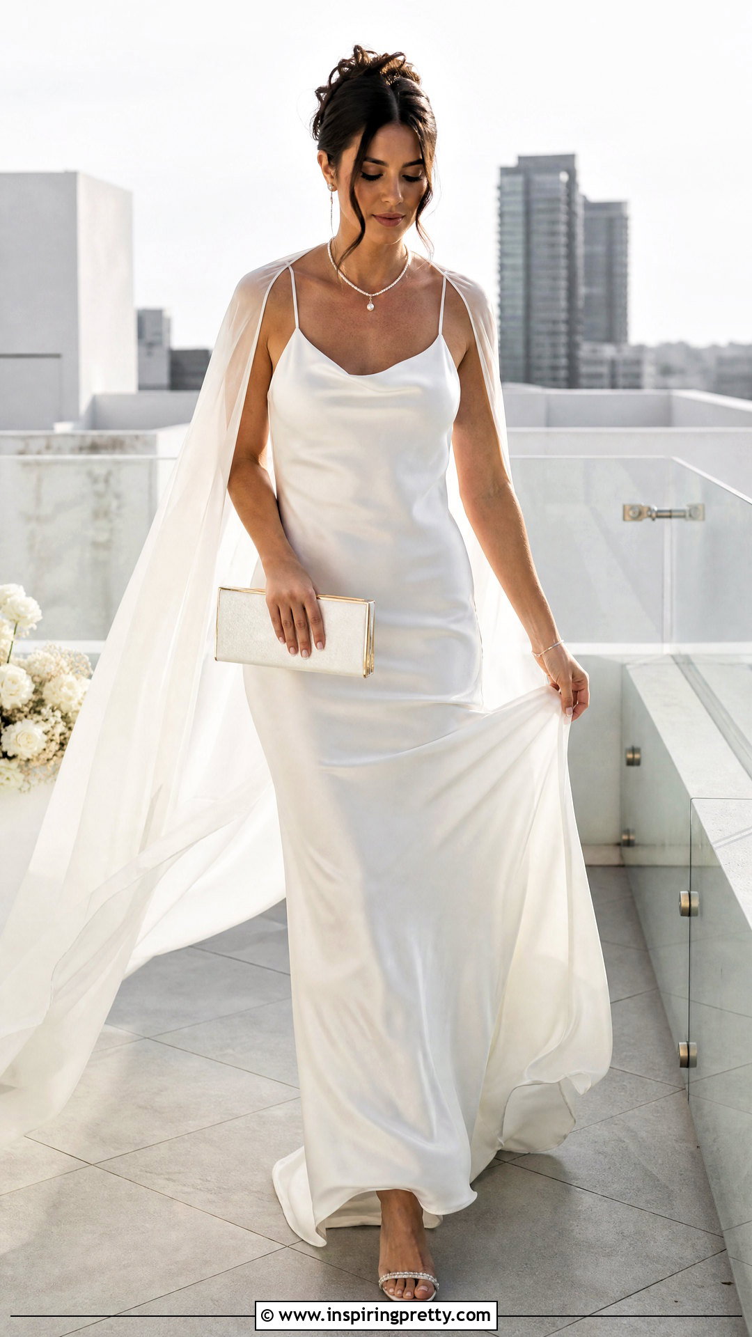 Silk Bridal Camisole With Bias Cut Skirt - 25 bridal skirts and tops outfit ideas