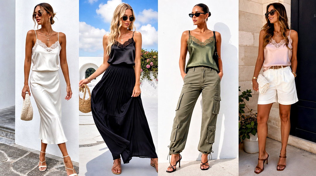20 Silk Cami Top With Lace Outfit Ideas for Elegant Evenings