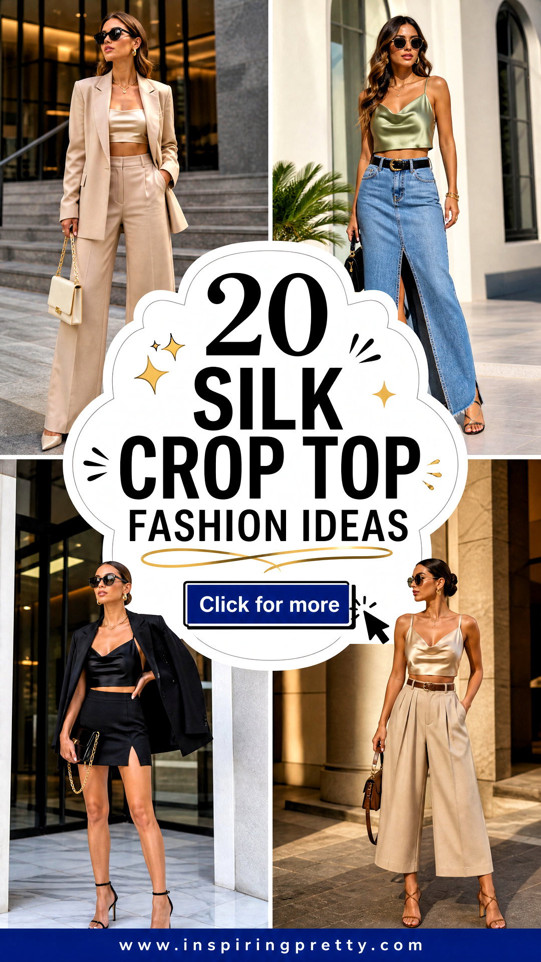 20 Silk Crop Top Fashion Ideas for Polished Party Looks - 20 Silk Crop Top Fashion Ideas for Polished Party Looks
