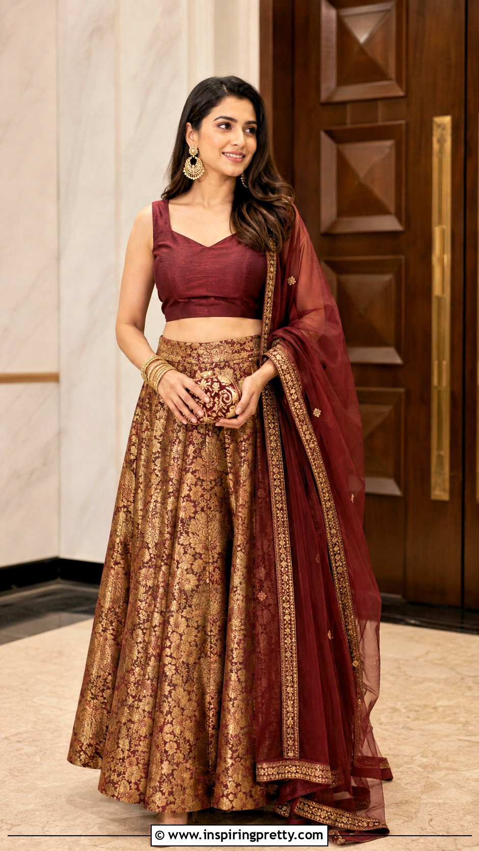 Silk Crop Top With Brocade Ghagra - 25 ghagra blouse designs crop tops outfit ideas