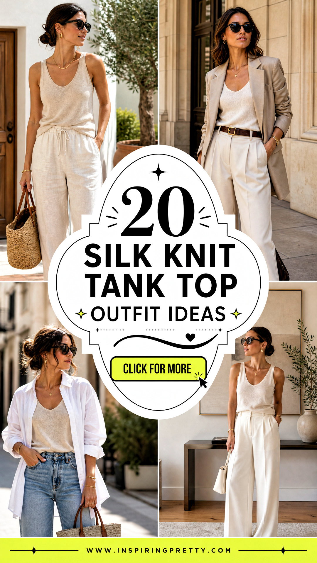 20 Silk Knit Tank Top Outfit Ideas for Luxe Everyday Style - 20 Silk Knit Tank Top Outfit Ideas for Luxe Everyday Style