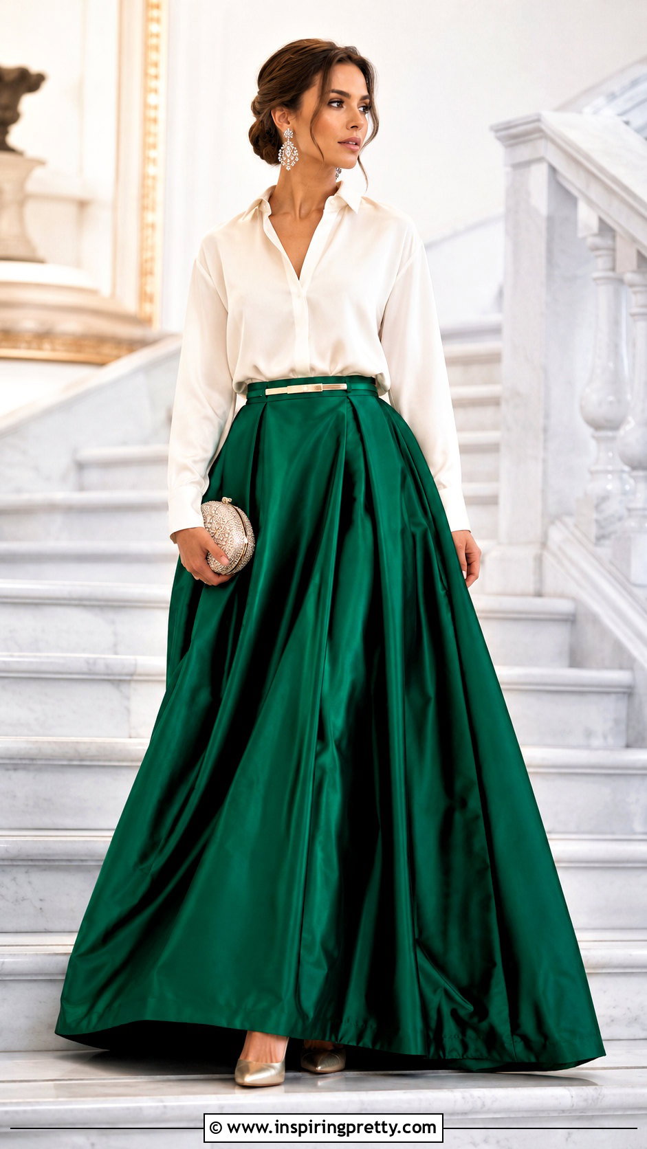 Silk Shirt And Ball Skirt Couture Outfit - 50 top couture ideas