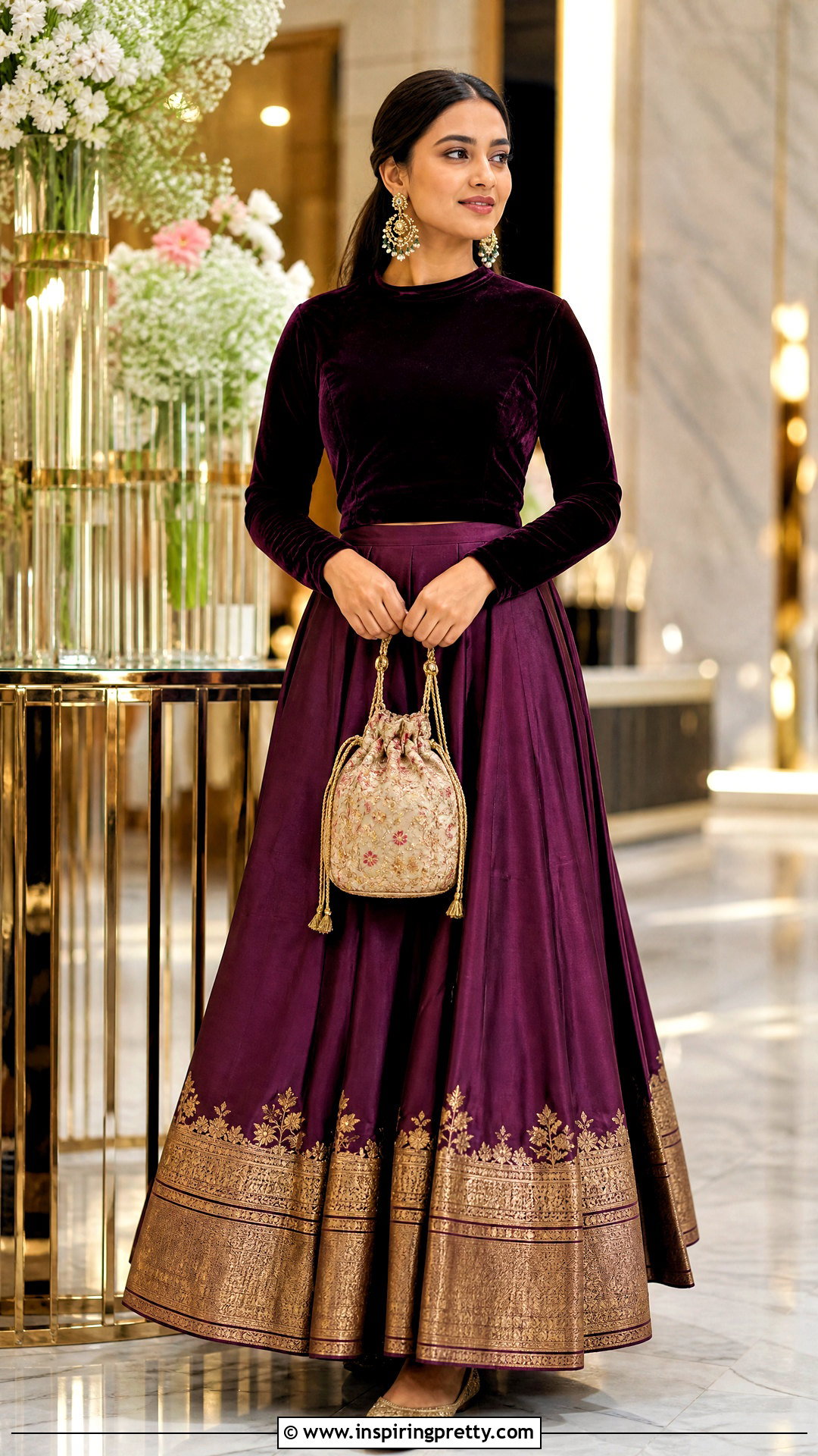 Silk Skirt With Full Sleeve Blouse - 50 skirt top indian outfit traditional ideas