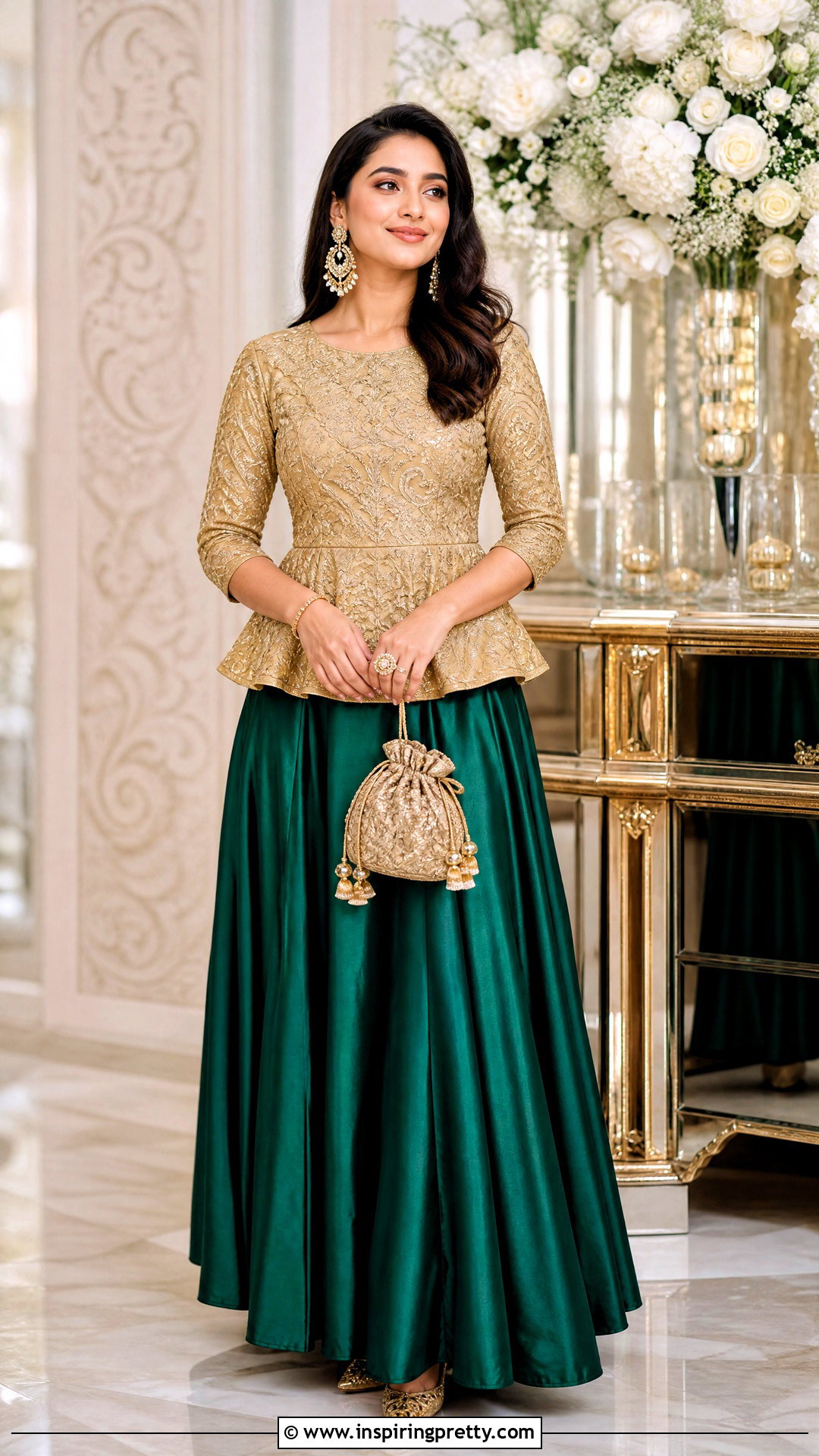Silk Skirt With Peplum Top - 50 skirt top indian outfit traditional ideas