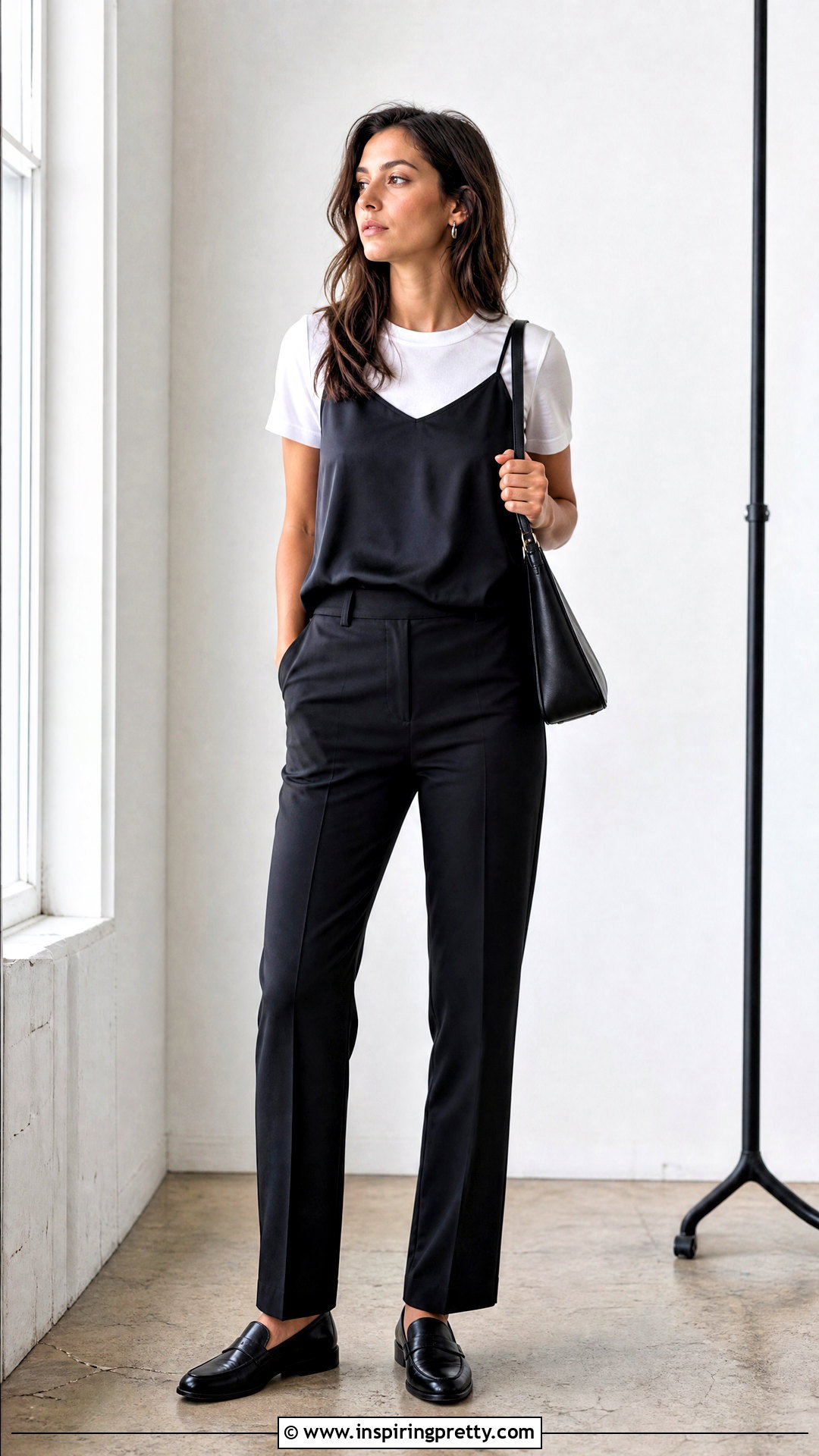 Silk Tank Top Over A Fitted T Shirt - how to style silk tank tops (20 ways)