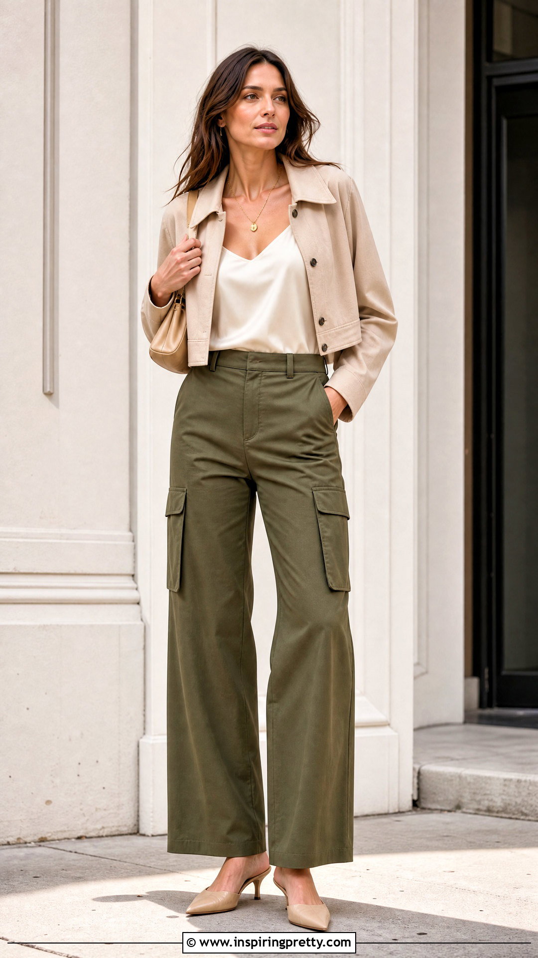 Silk Top With Cargo Pants - How To Style Silk Tops (25 Ways)