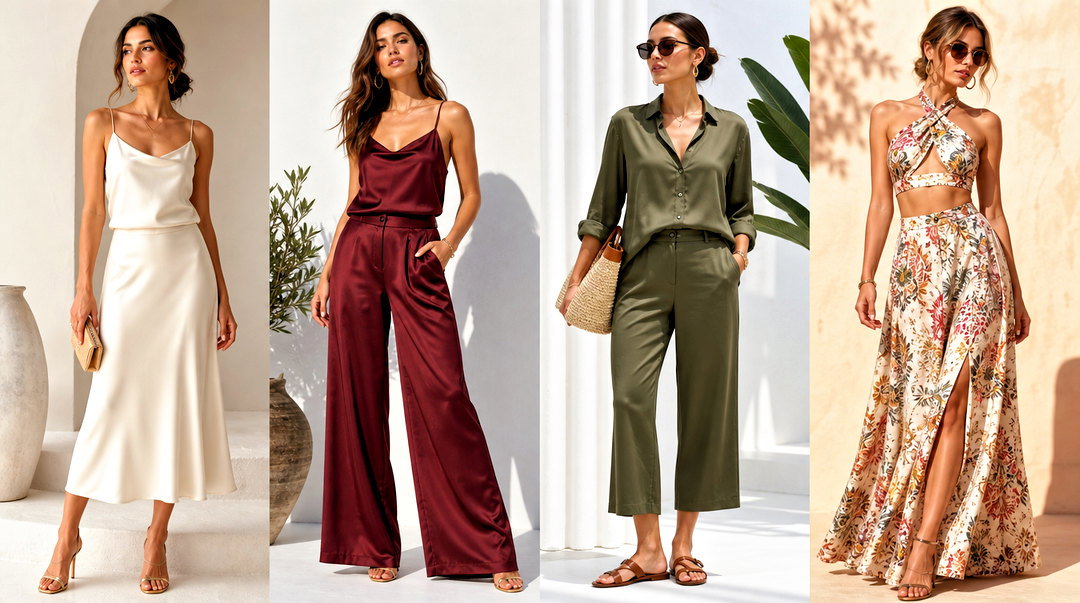 25 Silk Top and Bottom Set Outfit Ideas for Chic Events