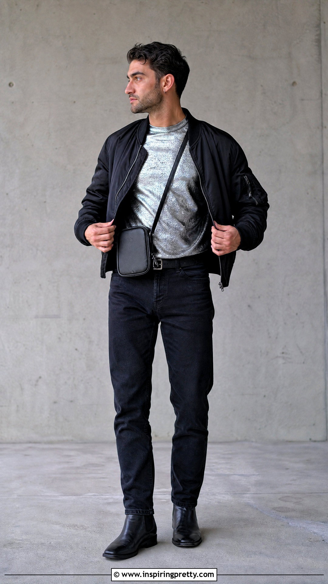 Silver Glitter Top With Black Jeans - 20 mens glitter tops