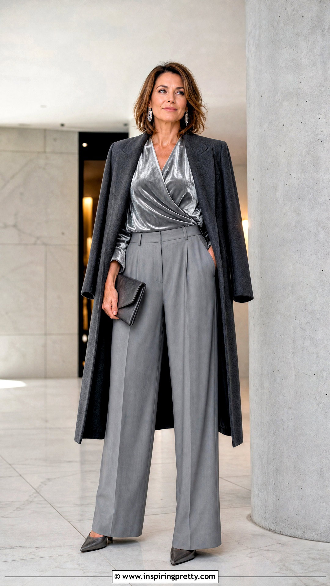 Silver Velvet Top With Matching Silver Trousers - 25 silver velvet top outfit ideas