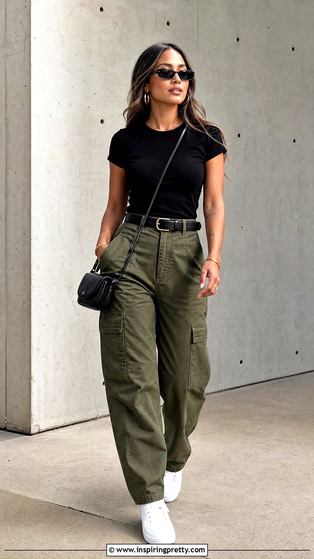 Sincerely Jules Black Top With Cargo Pants - 20 Sincerely Jules Tops outfit ideas