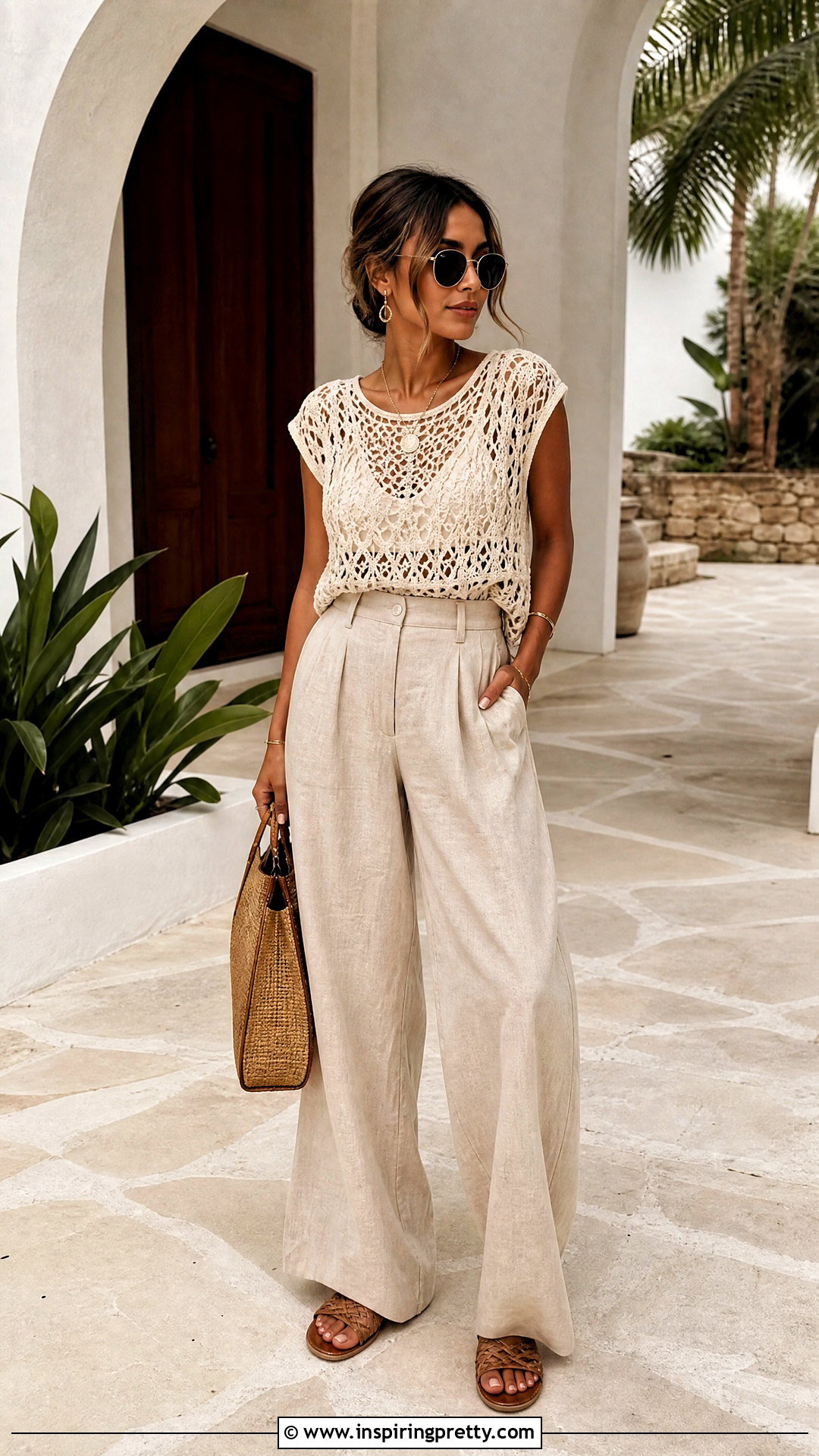 Sincerely Jules Crochet Top With Linen Pants - 20 Sincerely Jules Tops outfit ideas