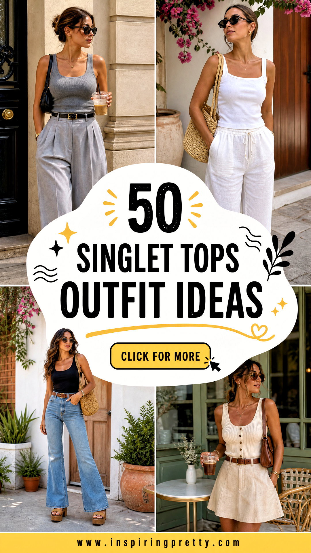 50 Singlet Tops Outfit Ideas for Casual Summer Layering - 50 Singlet Tops Outfit Ideas for Casual Summer Layering