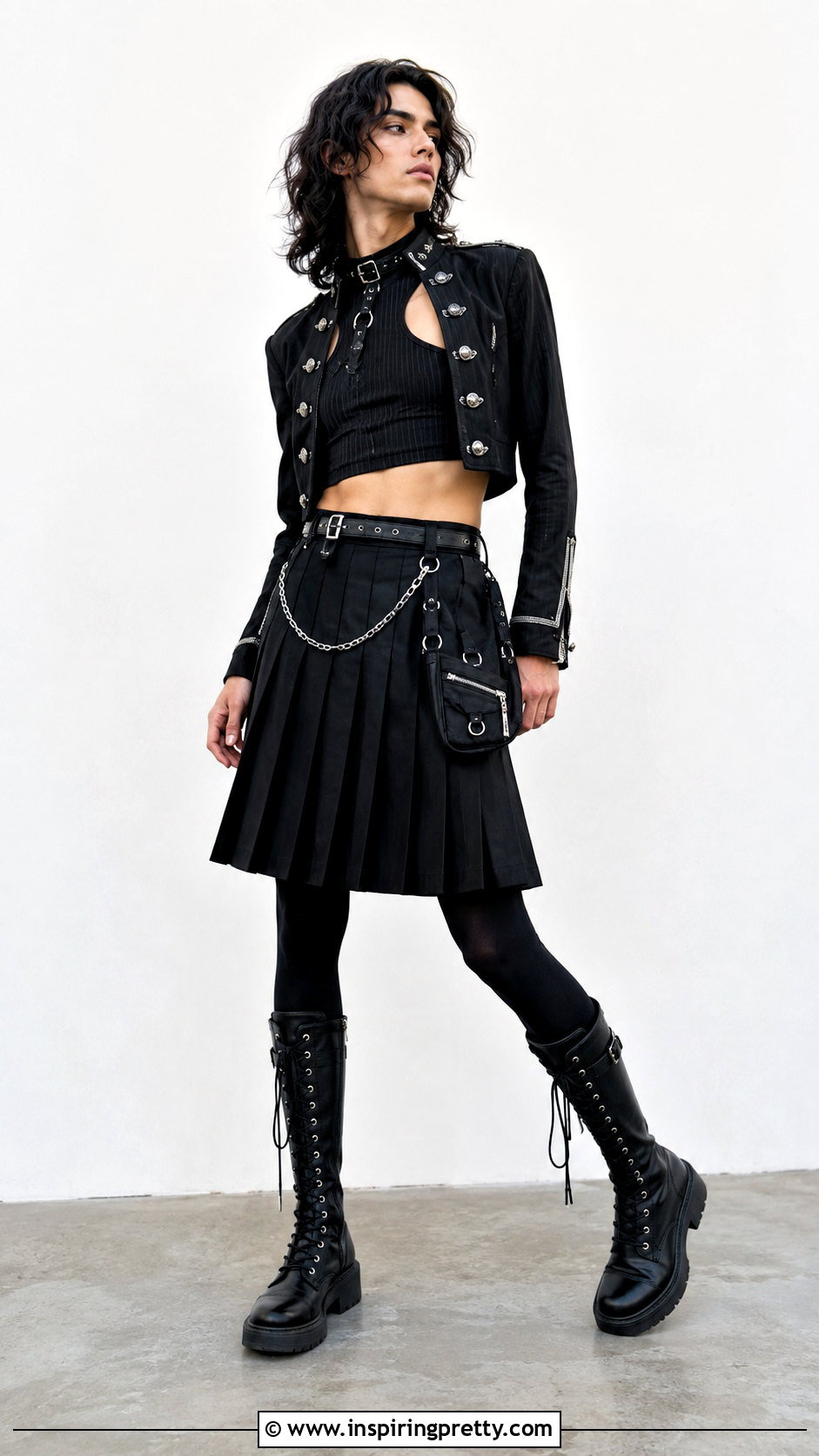 Sirius Black Crop Top With Black Kilt - 20 sirius black in a crop top outfit ideas