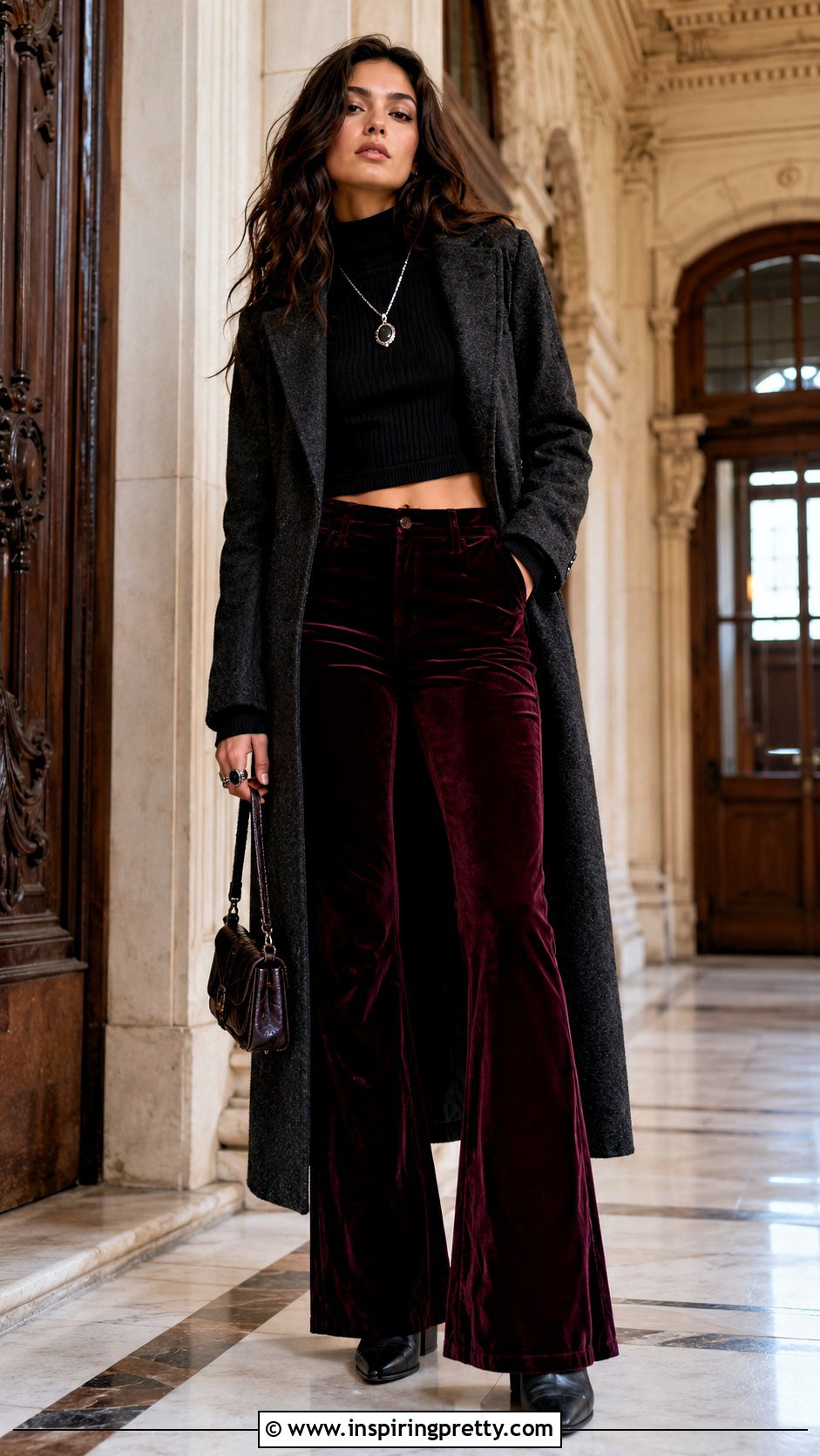 Sirius Black Crop Top With Velvet Flare Pants - 20 sirius black in a crop top outfit ideas