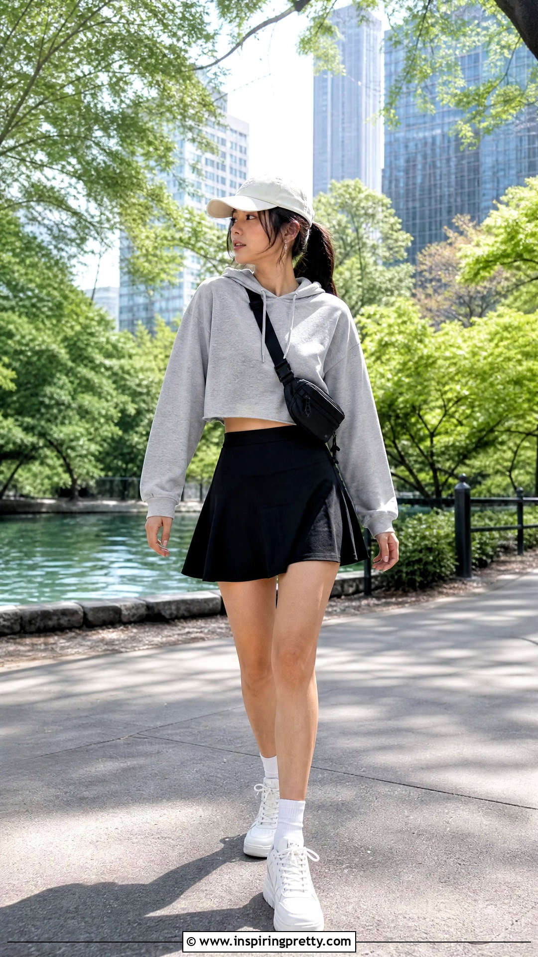 Skater Skirt And Cropped Hoodie Outfit - 25 skater skirt and crop top outfit ideas