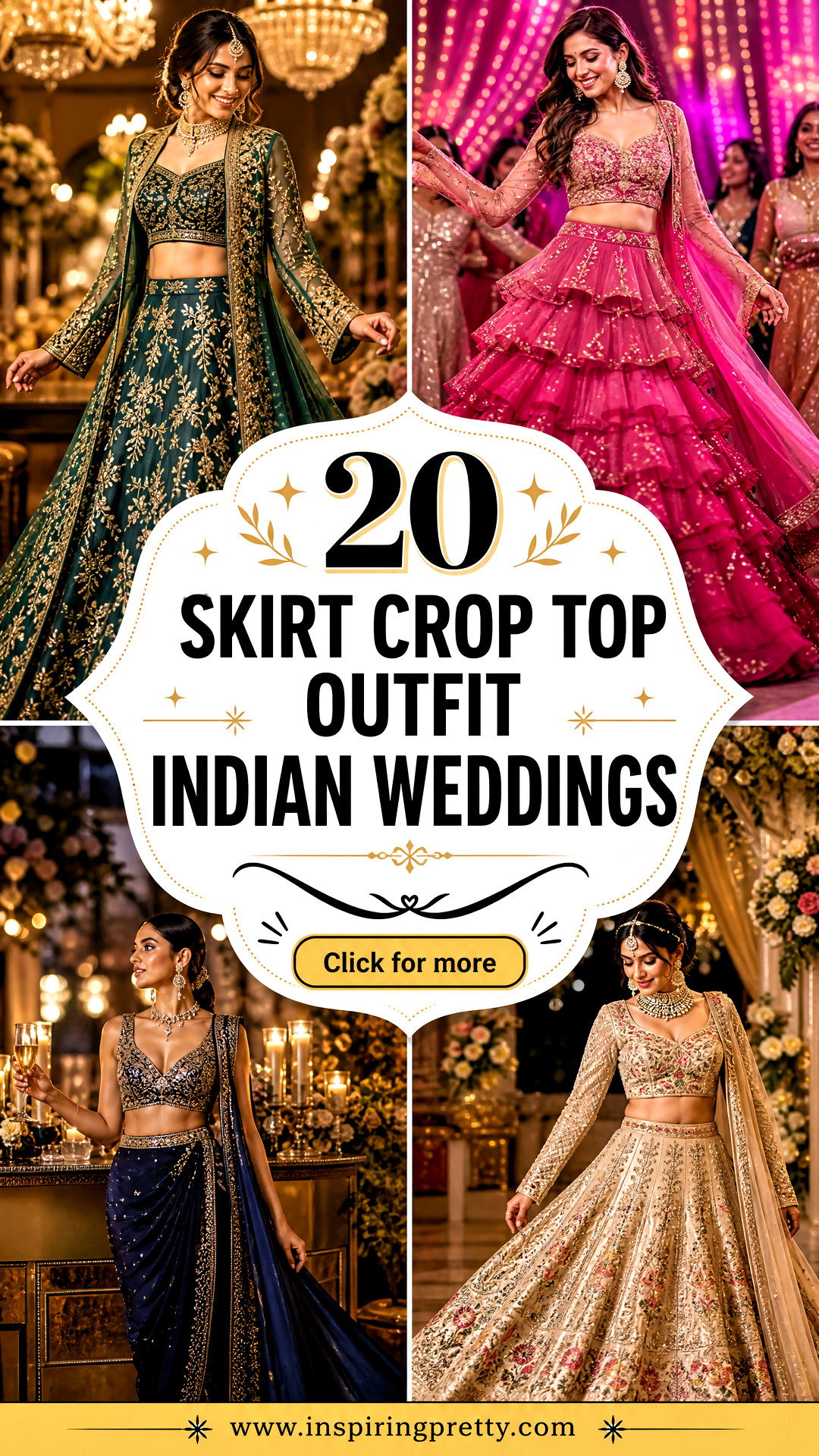 20 Skirt Crop Top Outfit Indian Weddings for Festive Style - 20 Skirt Crop Top Outfit Indian Weddings for Festive Style