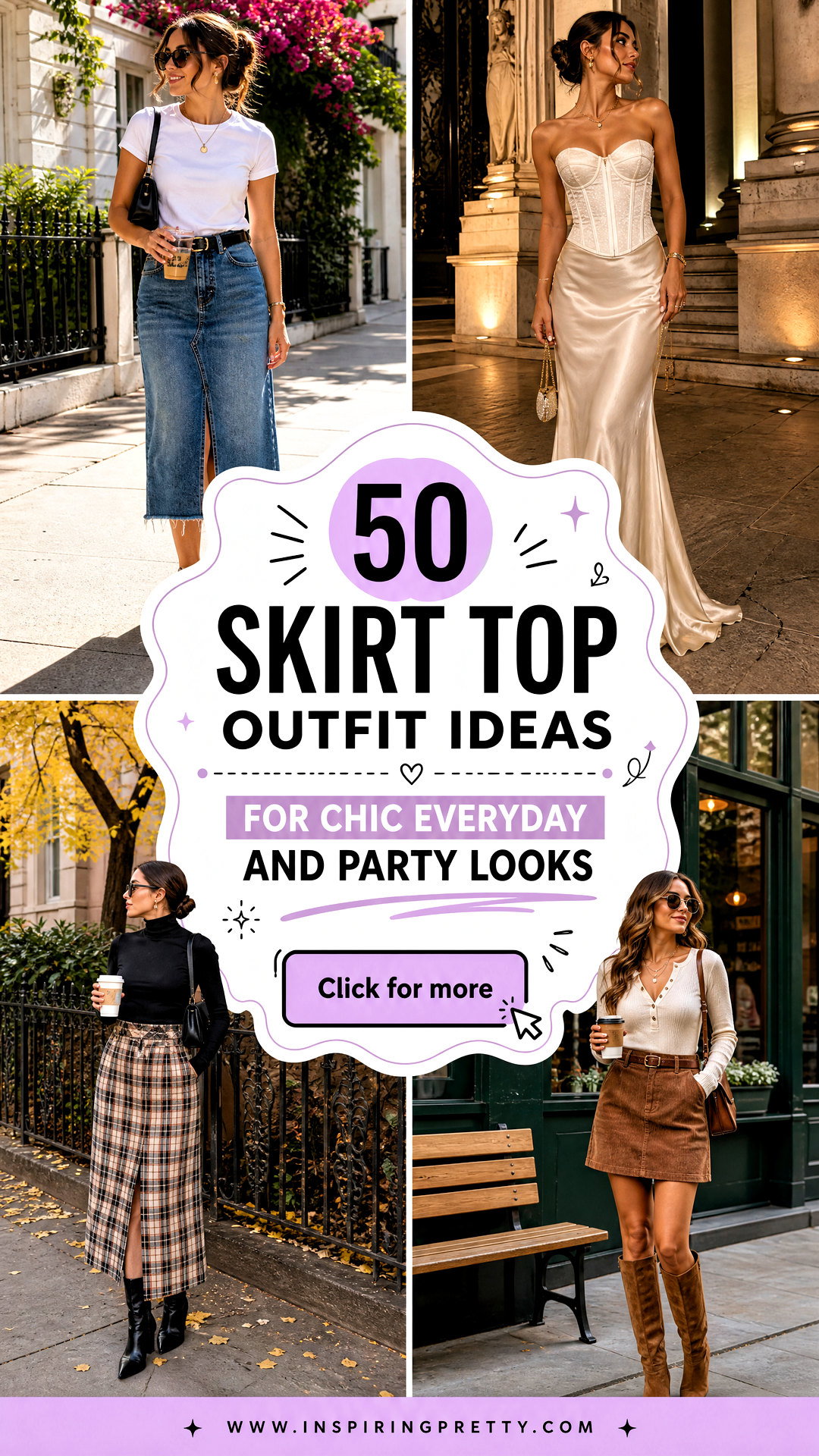 50 Skirt Top Outfit Ideas for Chic Everyday and Party Looks - 50 Skirt Top Outfit Ideas for Chic Everyday and Party Looks