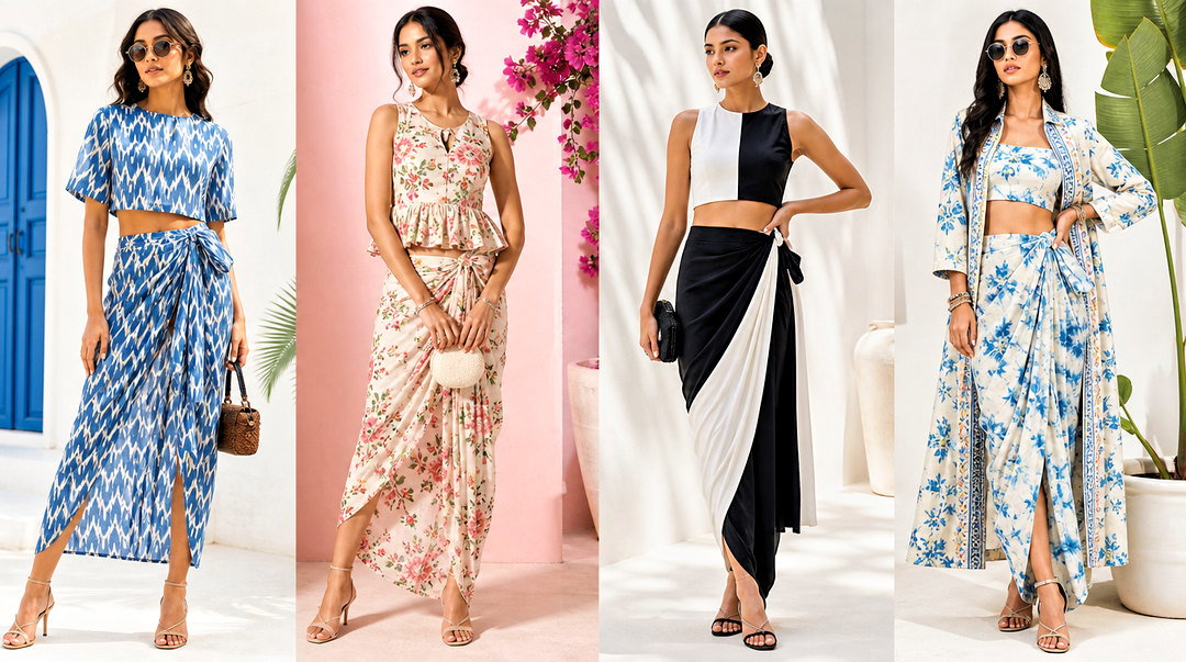 25 Skirt and Crop Top From Old Saree Ideas to Try Today