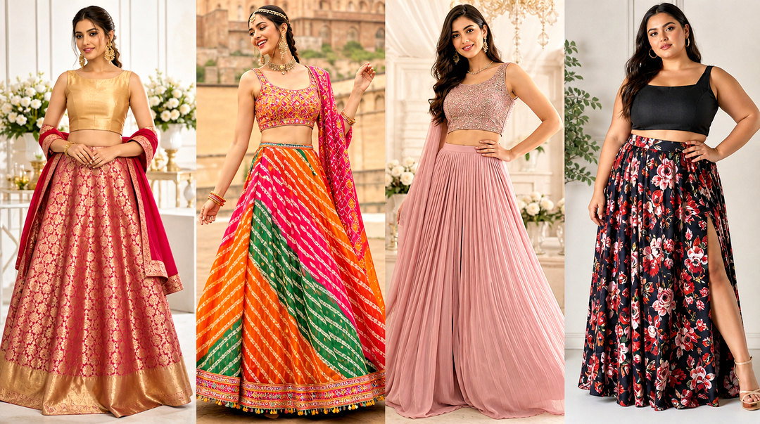 50 Skirt and Crop Top Indian Weddings Ideas for Modern Brides