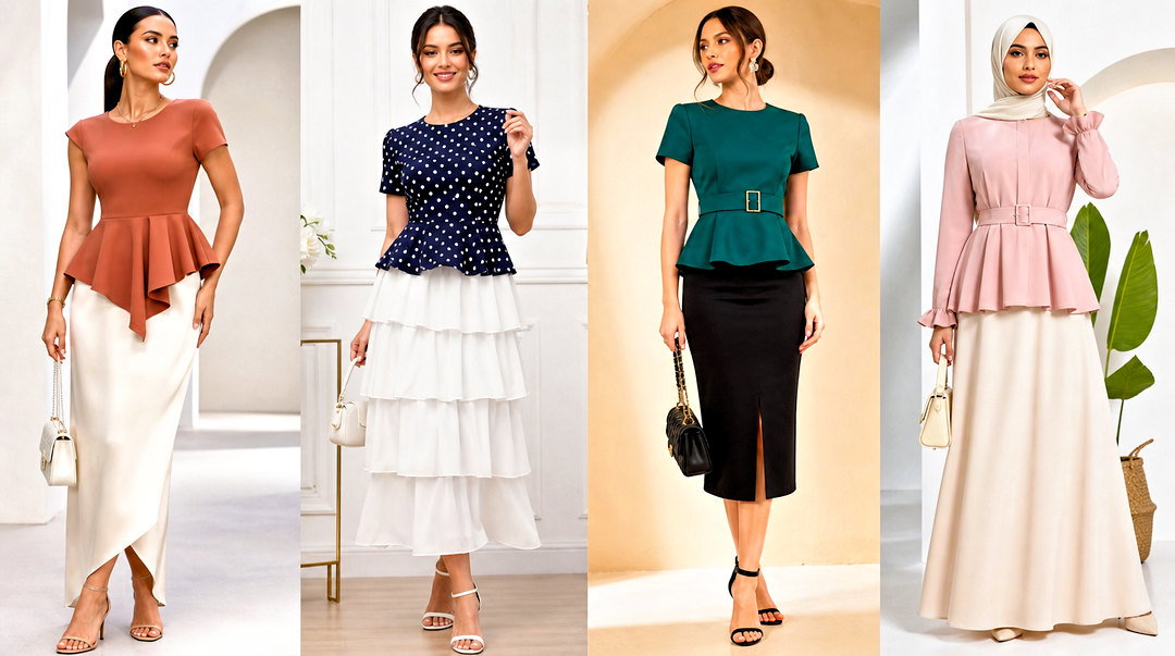 20 Skirt and Peplum Top Outfit Ideas for Elegant Events