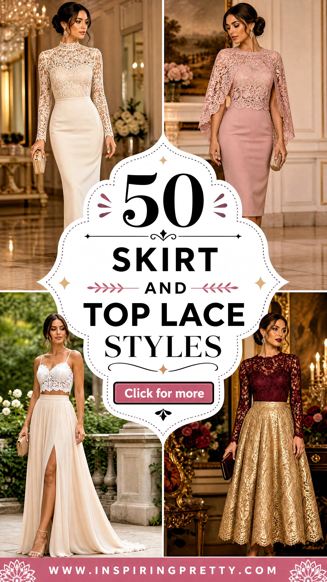 50 Skirt and Top Lace Styles for Elegant Occasion Dressing - 50 Skirt and Top Lace Styles for Elegant Occasion Dressing