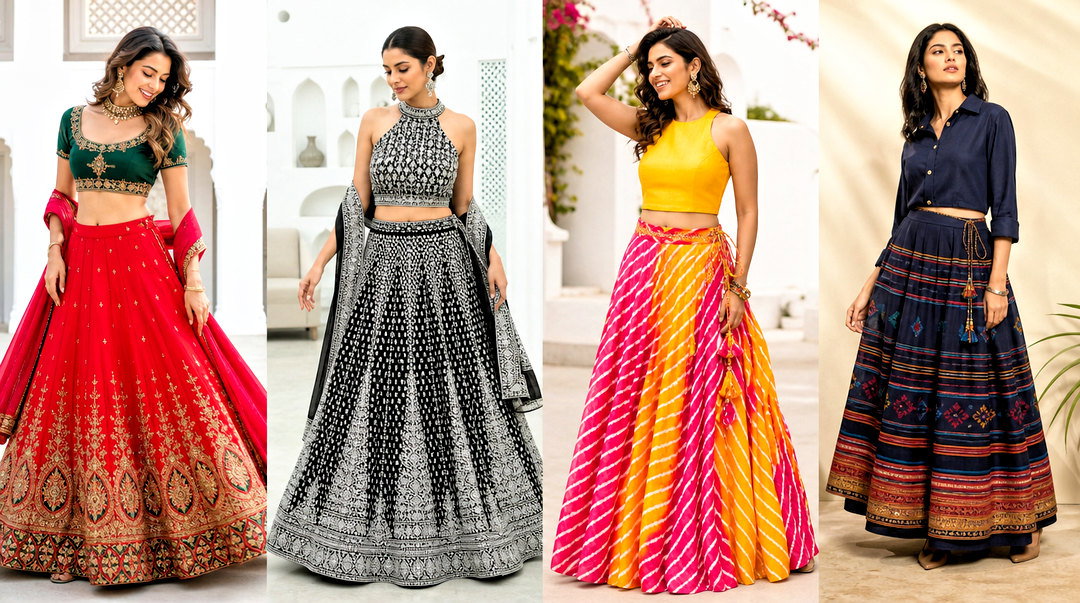 50 Skirt and Top Traditional Outfit Ideas for Festive Style