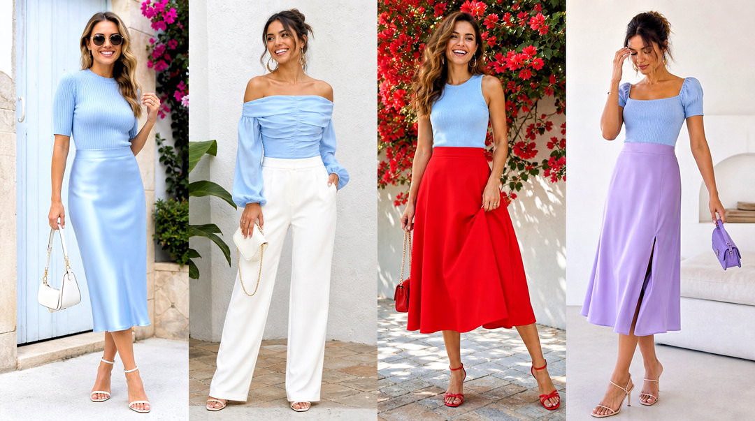 50 Sky Blue Top Outfit Ideas for Fresh Spring and Summer Looks