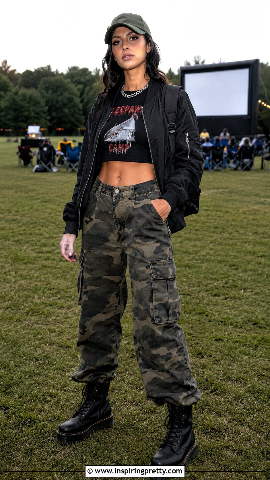 Sleepaway Camp Crop Top With Camouflage Pants - 20 Sleepaway Camp Crop Top outfit ideas