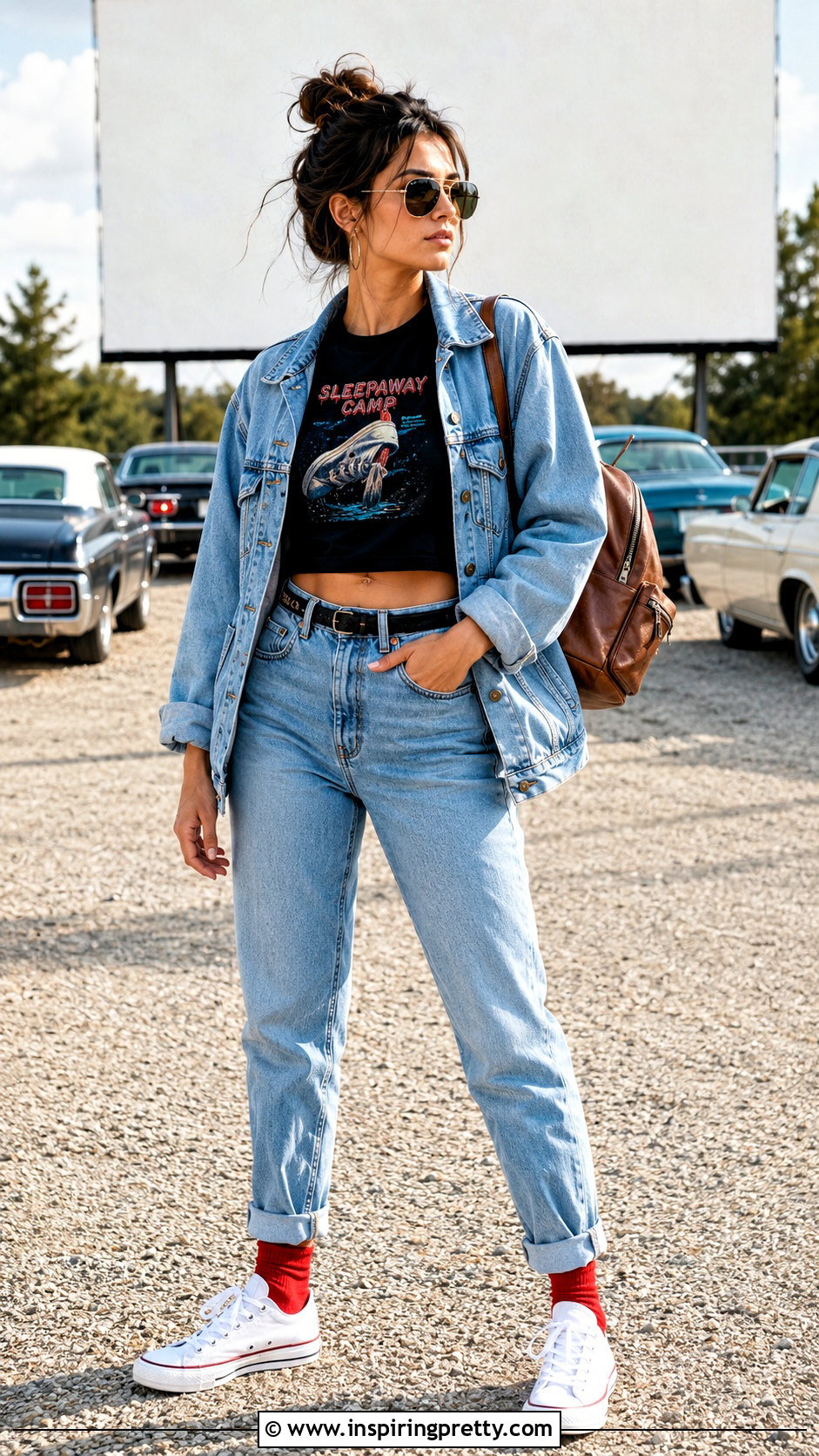 Sleepaway Camp Crop Top With Double Denim - 20 Sleepaway Camp Crop Top outfit ideas