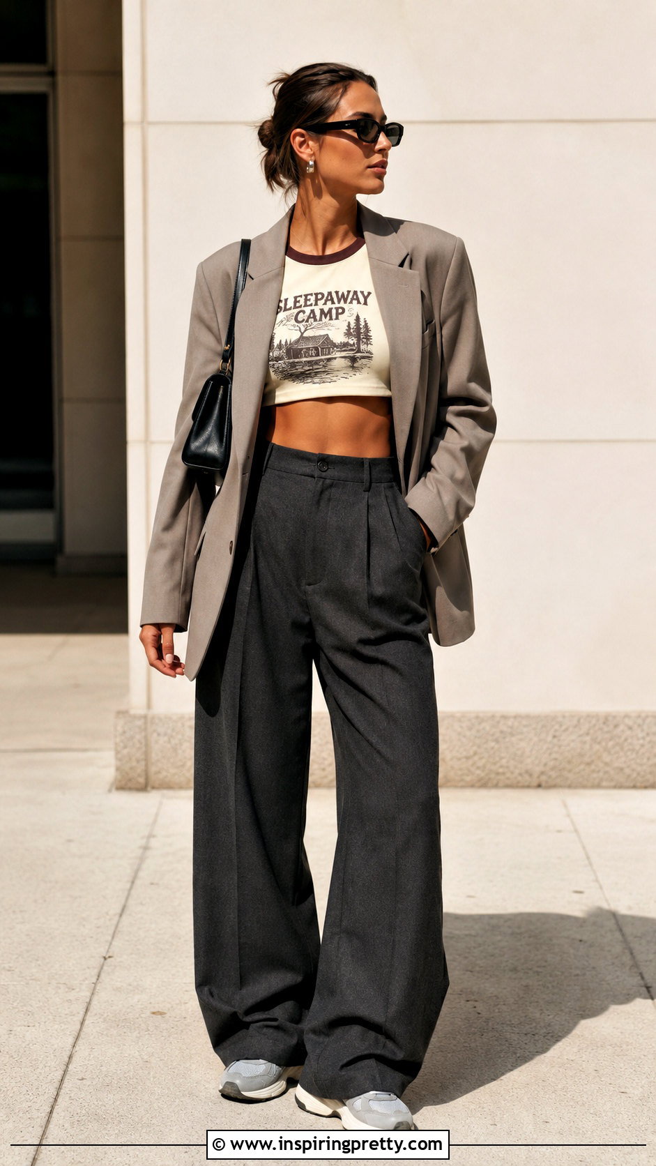 Sleepaway Camp Crop Top With Wide Leg Trousers - 20 Sleepaway Camp Crop Top outfit ideas