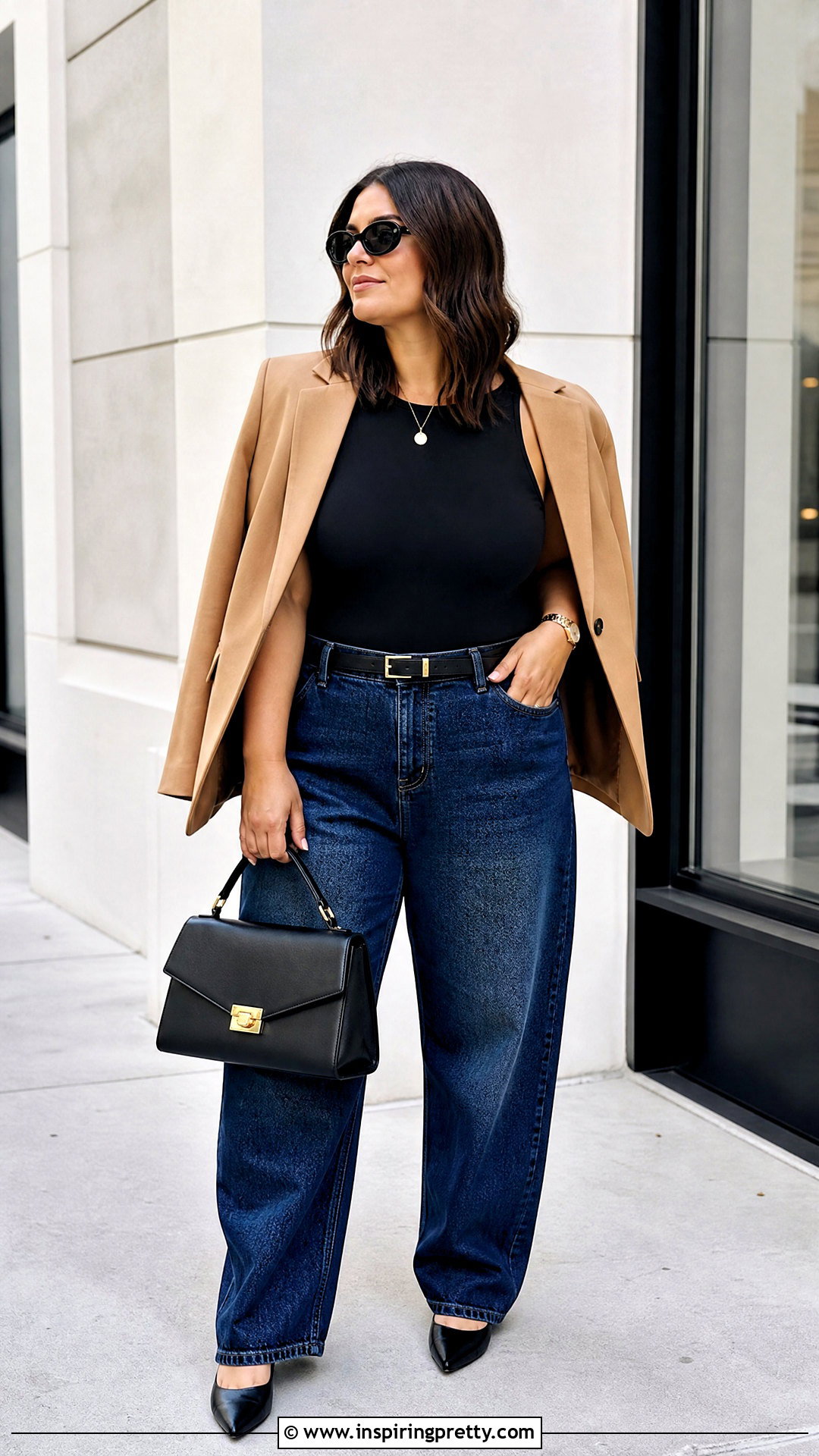 Sleeveless Bodysuit With Baggy Jeans - 50 tops to wear with baggy jeans