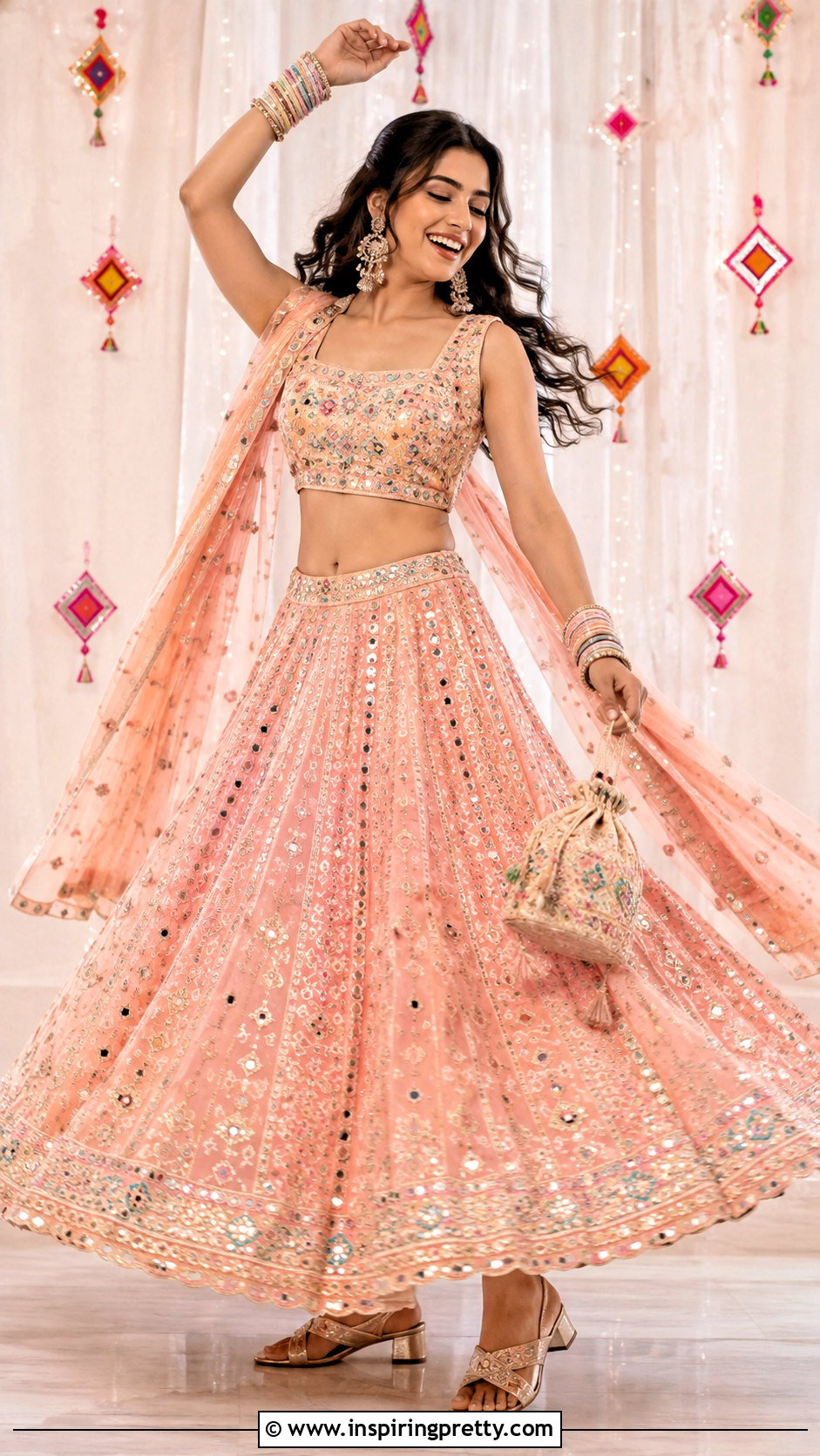 Sleeveless Lehenga Crop Top Outfit - 50 party wear lehenga crop tops outfit ideas