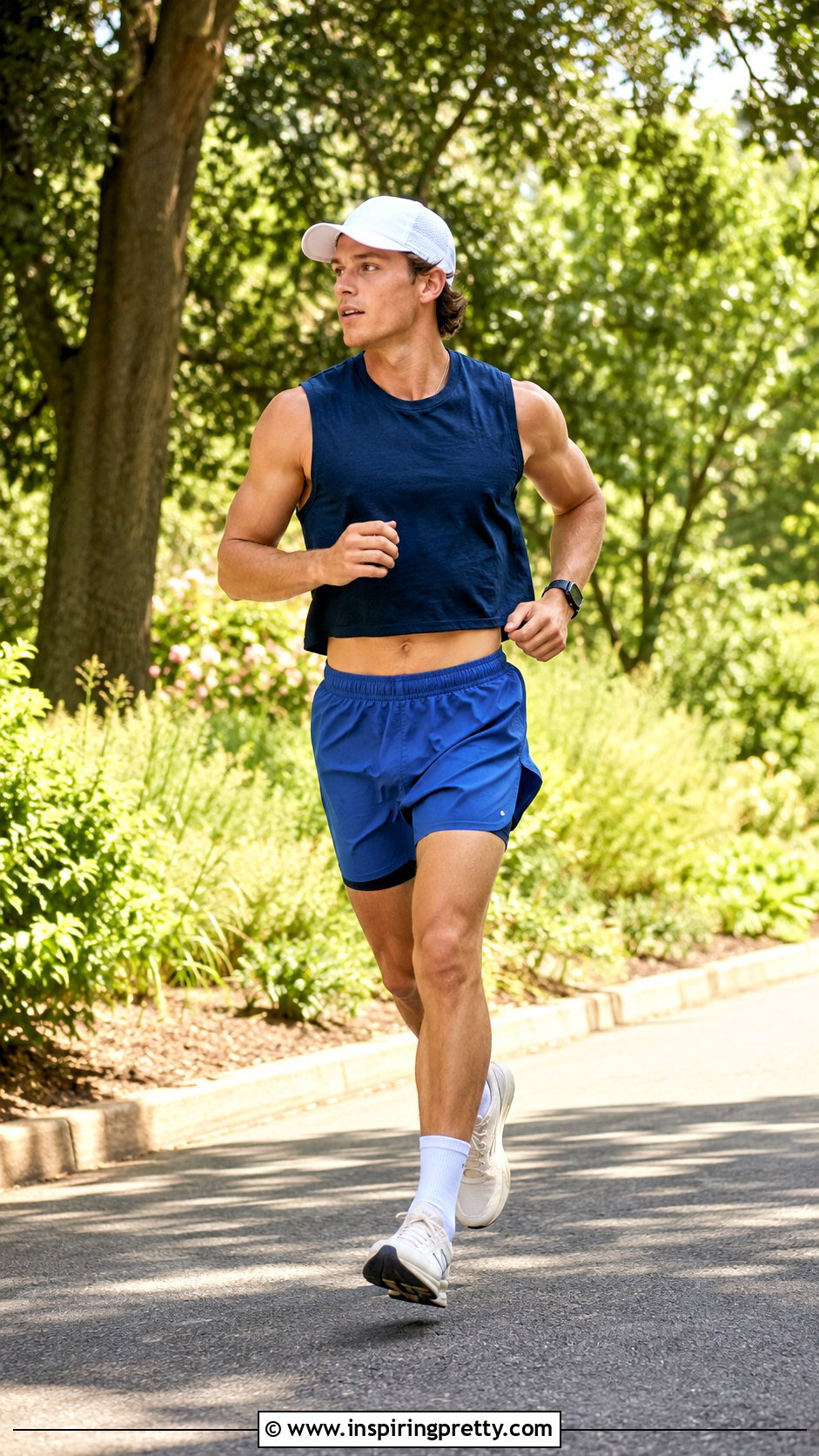 Sleeveless Mens Running Crop Top With Lined Shorts - 20 Mens Running Crop Tops