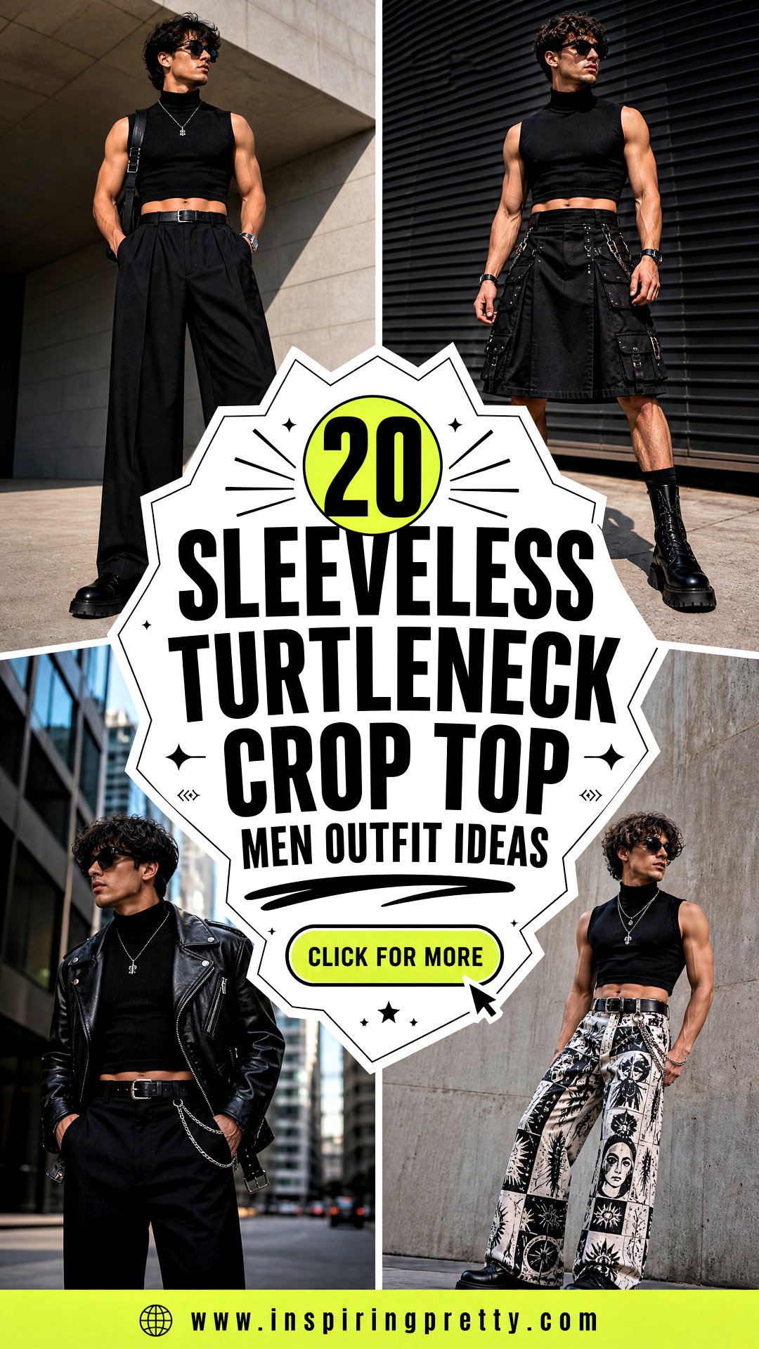 20 Sleeveless Turtleneck Crop Top Men Outfit Ideas to Try - 20 Sleeveless Turtleneck Crop Top Men Outfit Ideas to Try