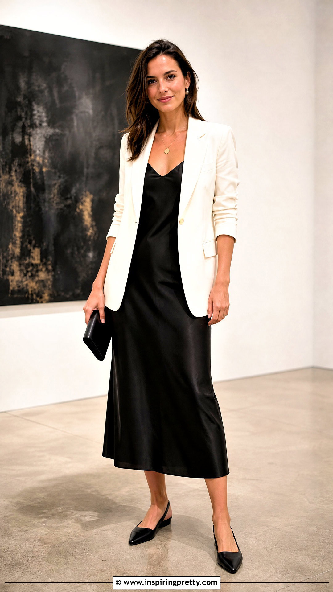 Slip Dress And Blazer Outfit - 50 gathered top outfit ideas