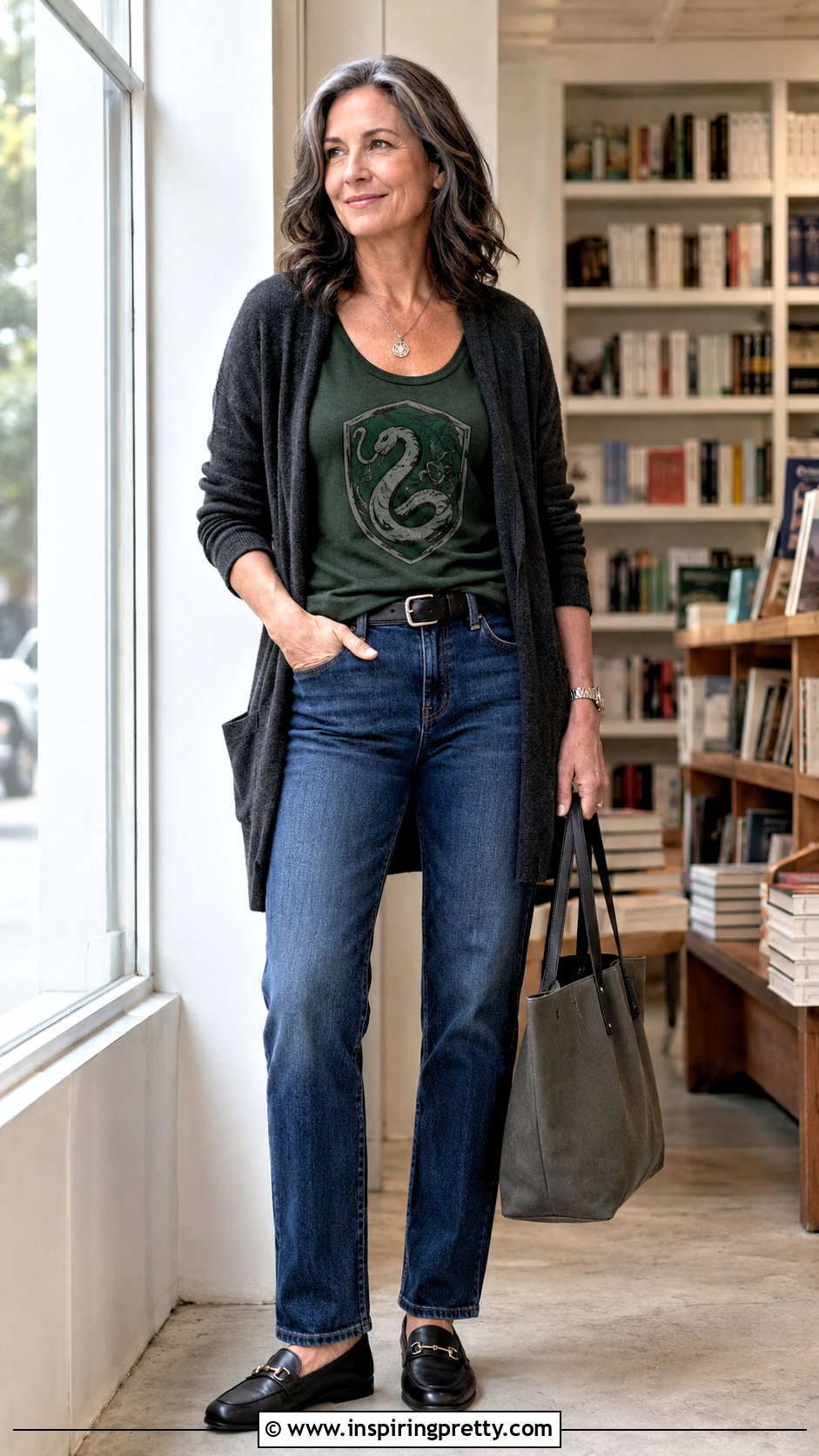 Slytherin Tank Top With Cardigan And Jeans - 25 Slytherin Tank Top outfit ideas