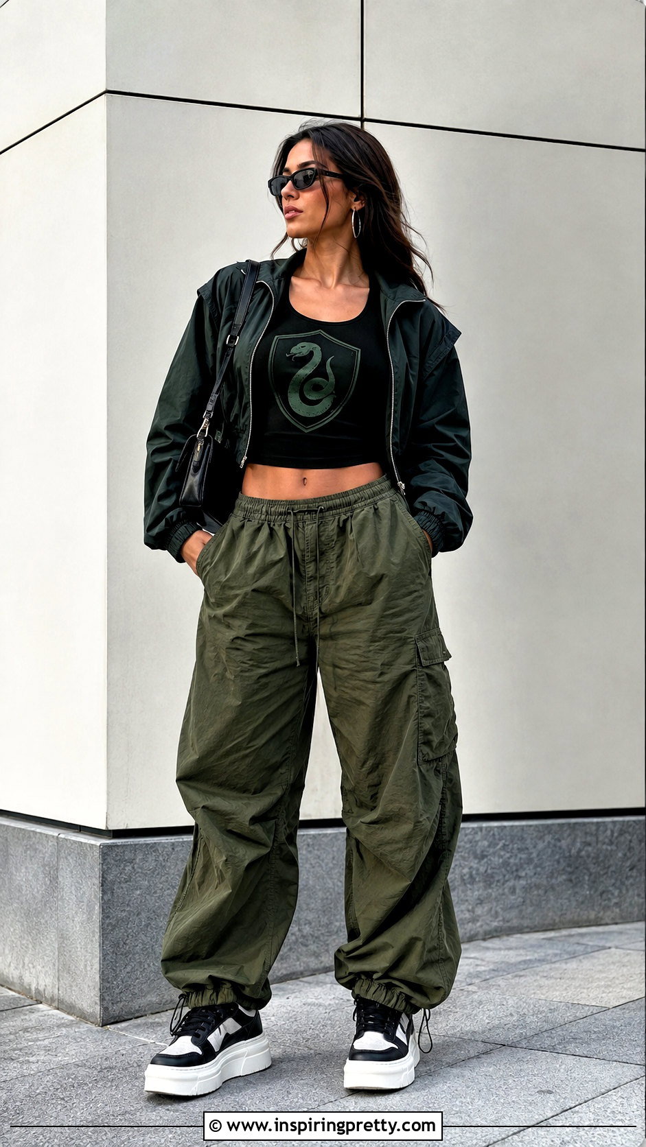Slytherin Tank Top With Parachute Pants - 25 Slytherin Tank Top outfit ideas