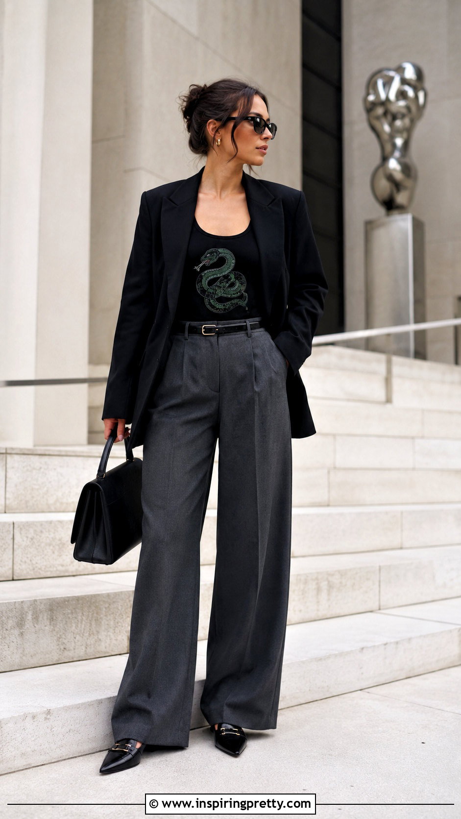 Slytherin Tank Top With Wide Leg Trousers - 25 Slytherin Tank Top outfit ideas