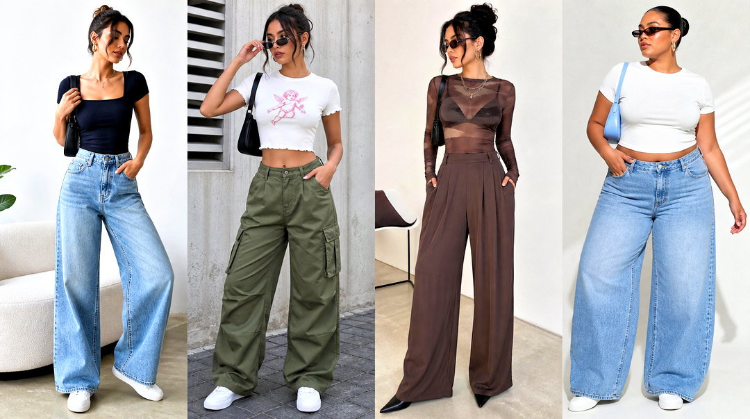 50 Small Top Big Pants Outfit Ideas for Bold Street Style