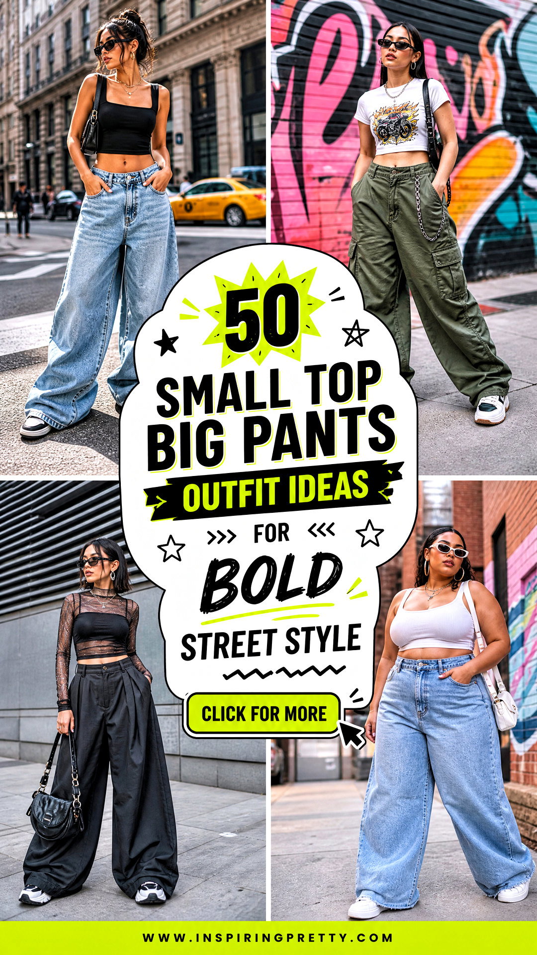 50 Small Top Big Pants Outfit Ideas for Bold Street Style - 50 Small Top Big Pants Outfit Ideas for Bold Street Style