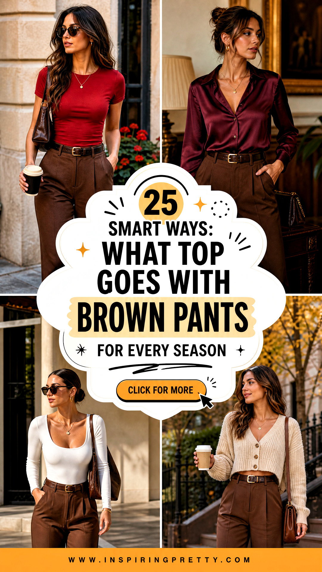 25 Smart Ways What Top Goes With Brown Pants for Every Season - 25 Smart Ways: What Top Goes With Brown Pants for Every Season