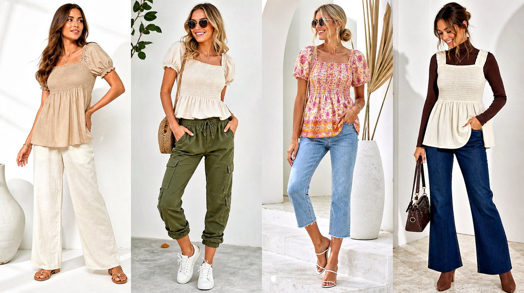 20 Smock Style Top Outfit Ideas for Breezy Everyday Looks