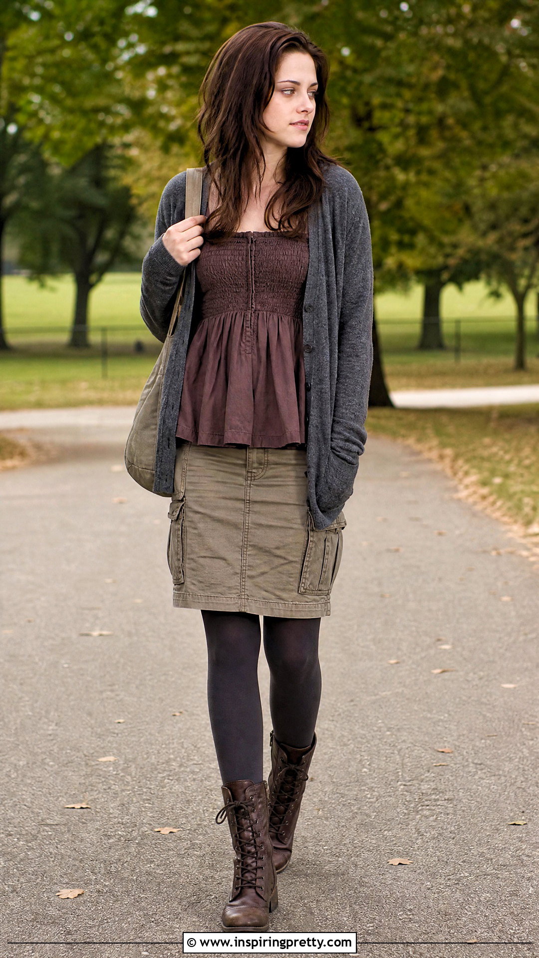 Smocked Bella Swan Babydoll Top With Cargo Skirt And Boots - 25 bella swan babydoll top outfit ideas