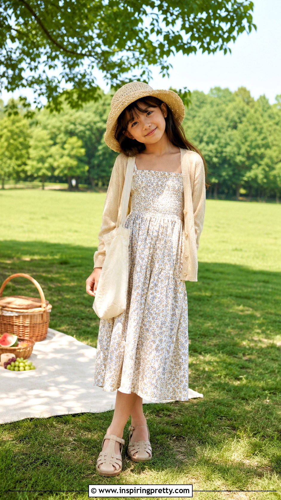Smocked Kids Tube Top Dress With Sun Hat - 25 Kids Tube Top Dresses