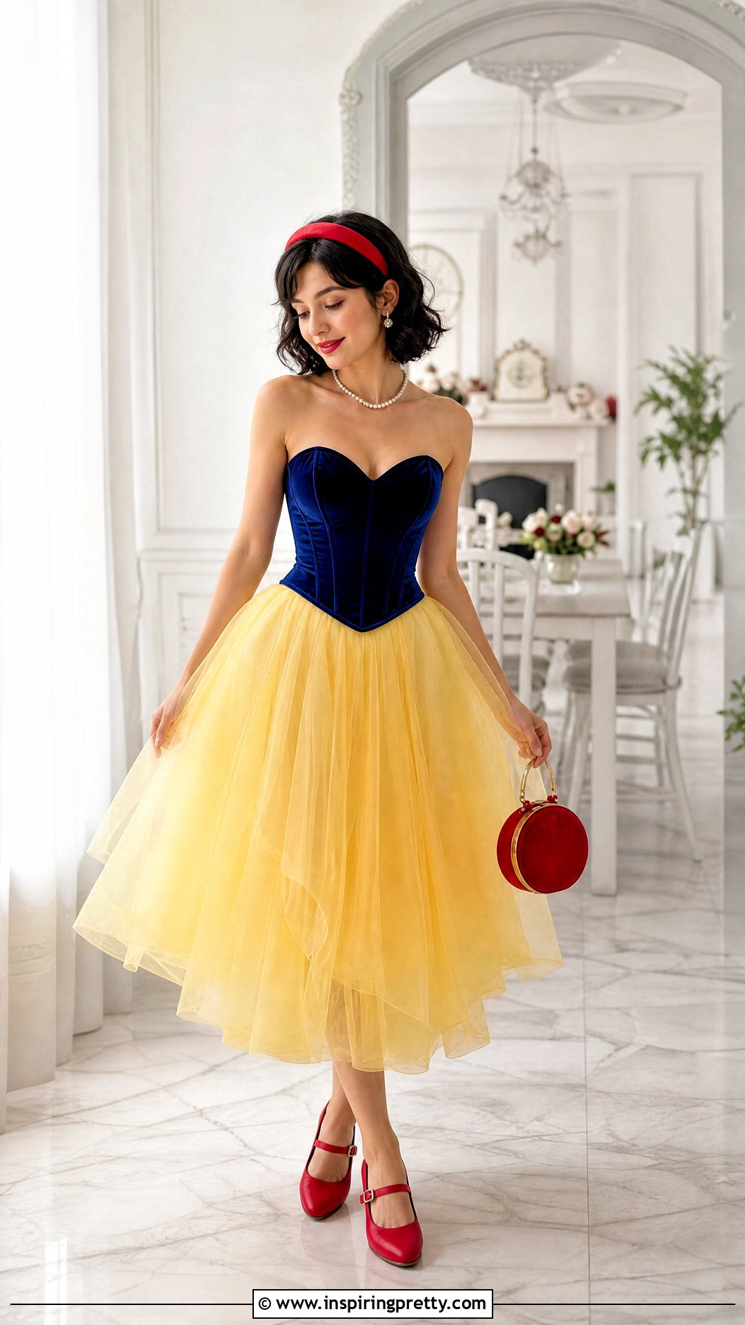 Snow White Corset Top With Yellow Tulle Skirt - 20 Snow White Corset Top outfit ideas