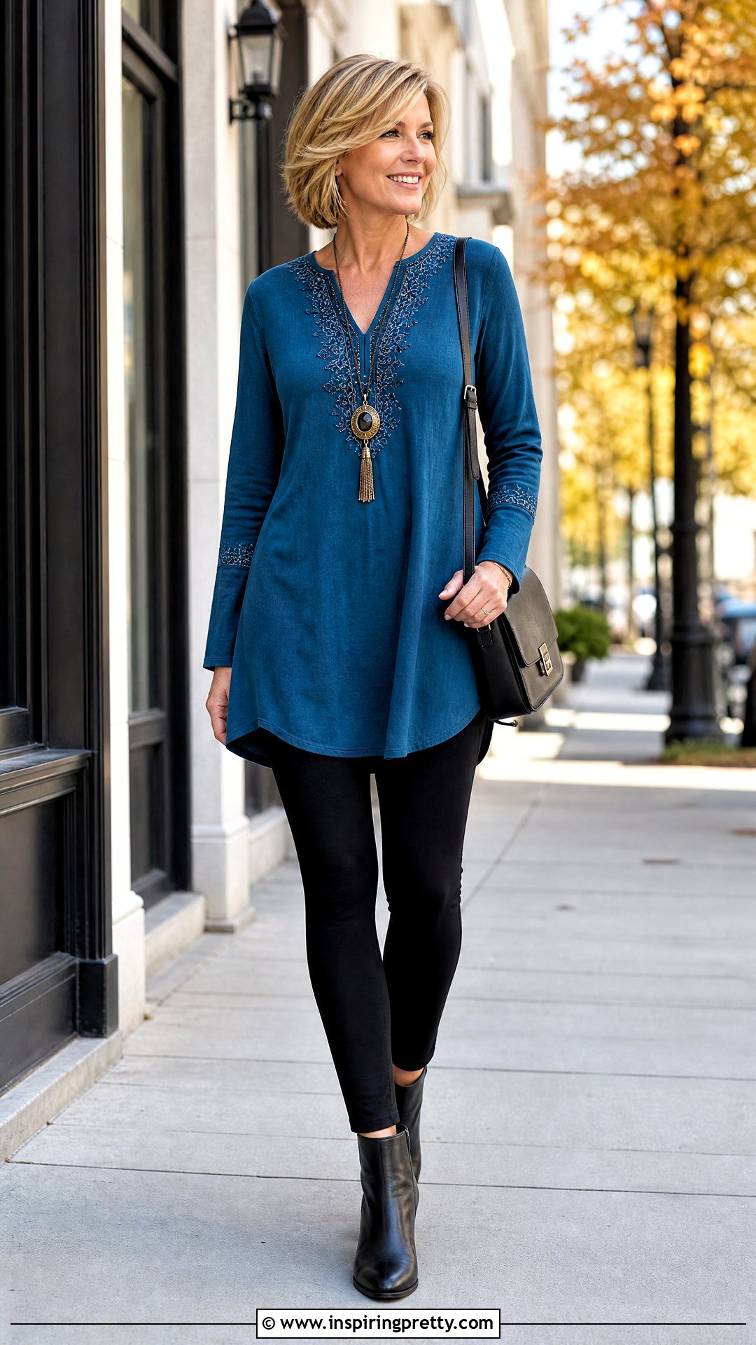 Soft Surroundings Tunic With Black Leggings - 20 soft surroundings tops outfit ideas