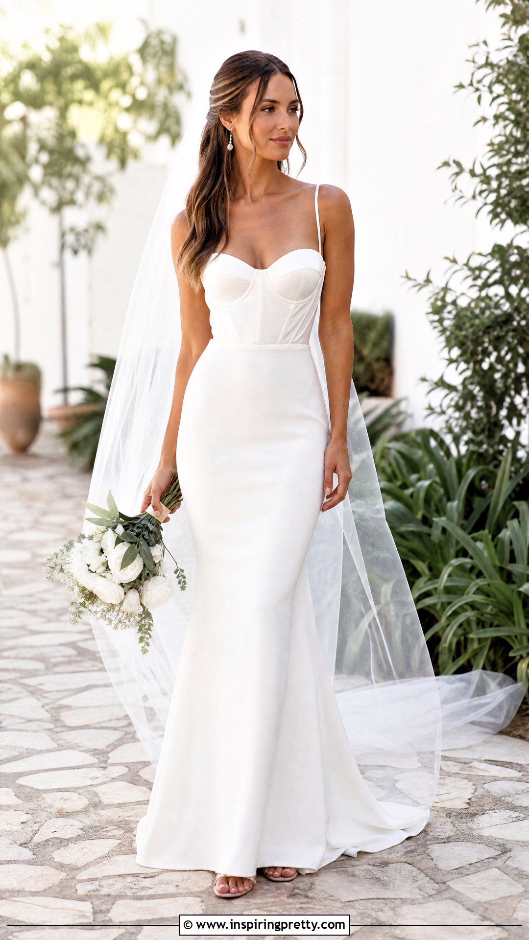 Spaghetti Strap Corset Top Mermaid Wedding Dress - 20 corset top mermaid wedding dress outfit ideas