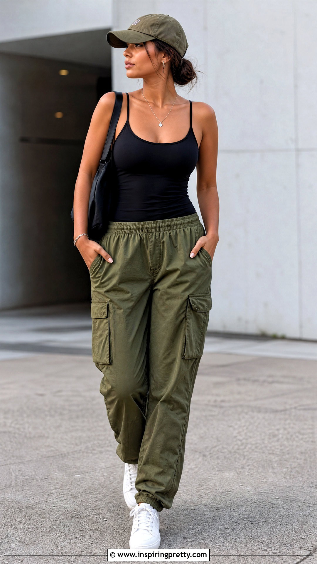Spaghetti Strap Tank Top With Cargo Pants - 20 Spaghetti Strap Tank Top With Built In Bra outfit ideas